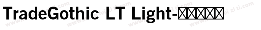 TradeGothic LT Light字体转换